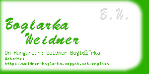boglarka weidner business card